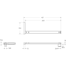 Душевая перегородка BELBAGNO UNO-L-1-TB-90-FL-GM 900x2000 мм Оружейная сталь
