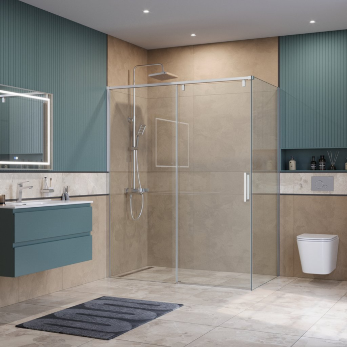 Душевой уголок BELBAGNO SOFT_CLOSE-1-AH-1-150/100-C-Cr