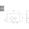 Кнопка смыва BELBAGNO BB082BL, белая глянцевая